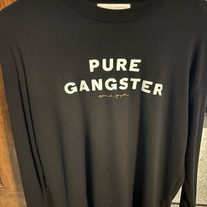 Spiritual Gangster - Pure Barre Black Sweatshirt with White 'PURE GANGSTER' Logo